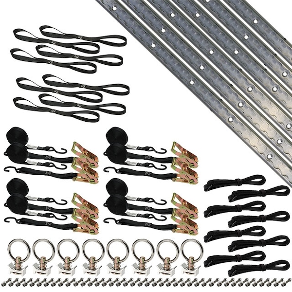 8' Double Tie Down System - Aluminum
